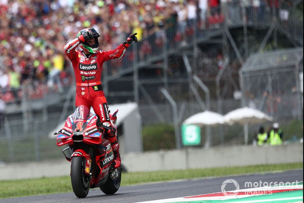 Bagnaia was unbeatable at Mugello with pole and wins in the sprint and grand prix