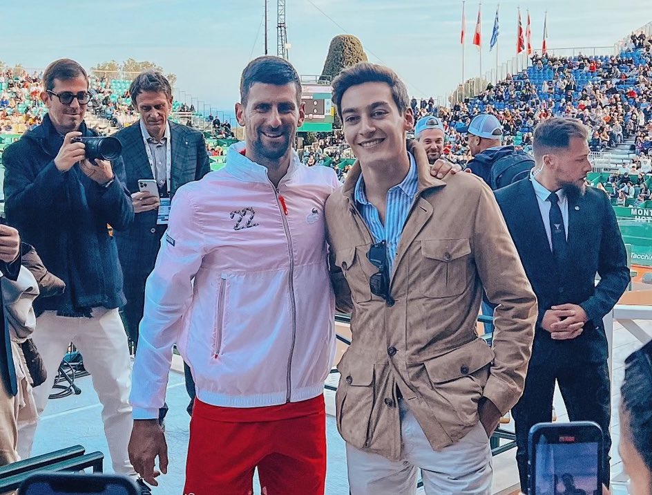 Джордж Рассел встретился с Новаком Джоковичем