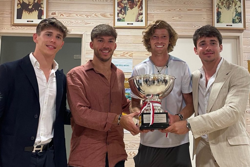 Пьер Гасли и братья Леклер встретились с теннисистом Андреем Рублевым