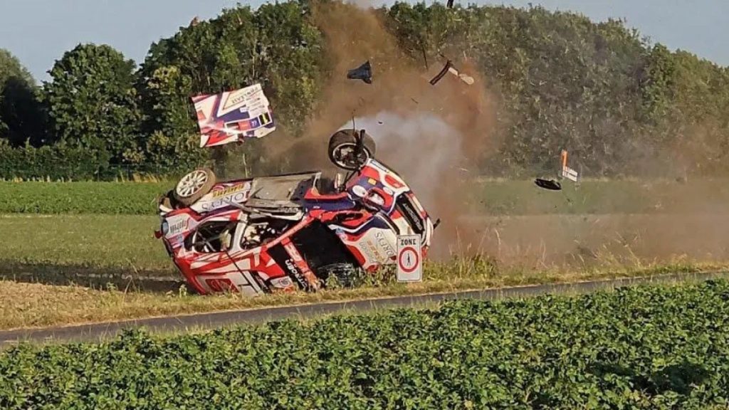 Жесткая авария на этапе чемпионата Бельгии по ралли. Видео