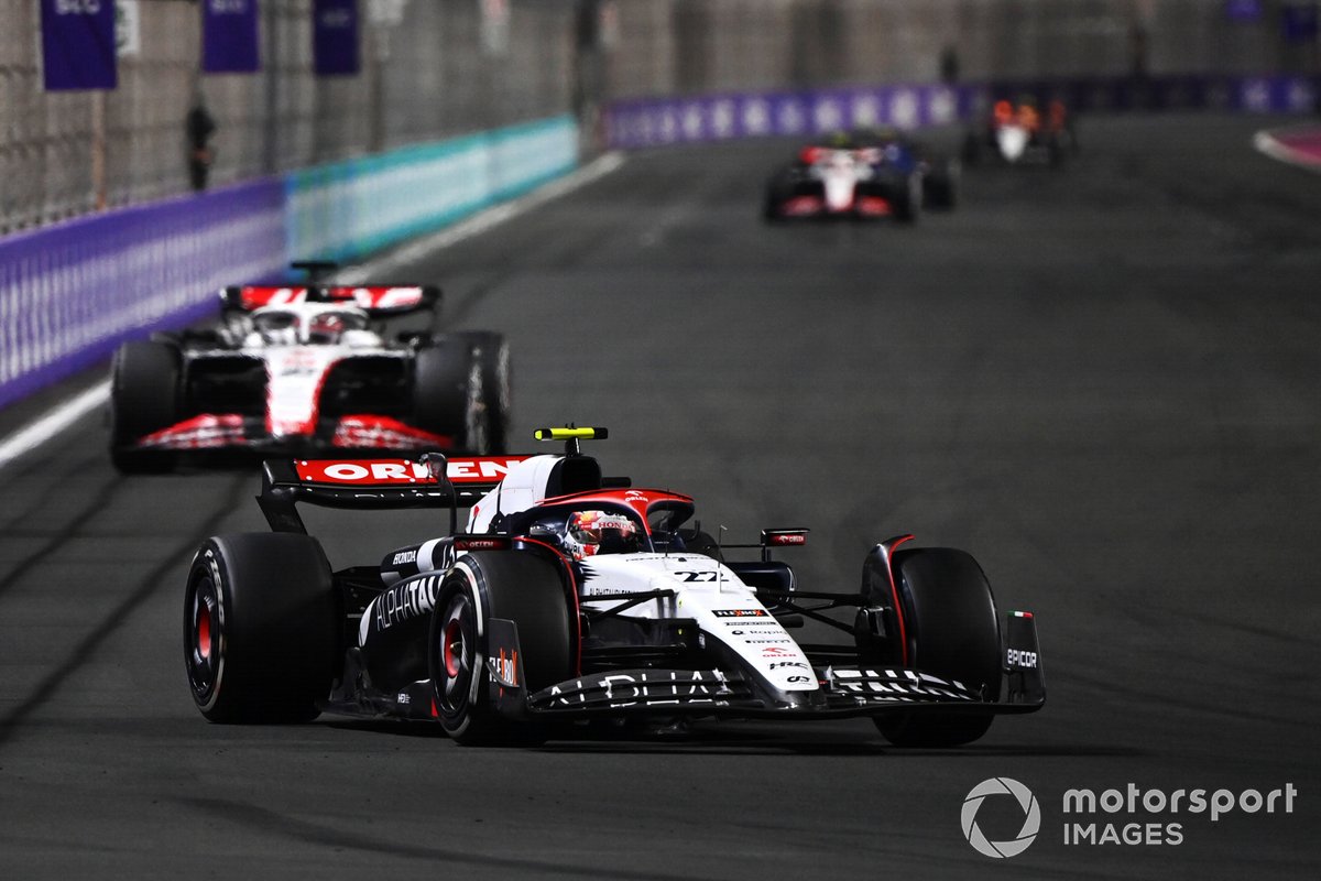 Tsunoda may have missed out on points, but is proving he can cope with the pressure after a disappointing sophomore season in 2022