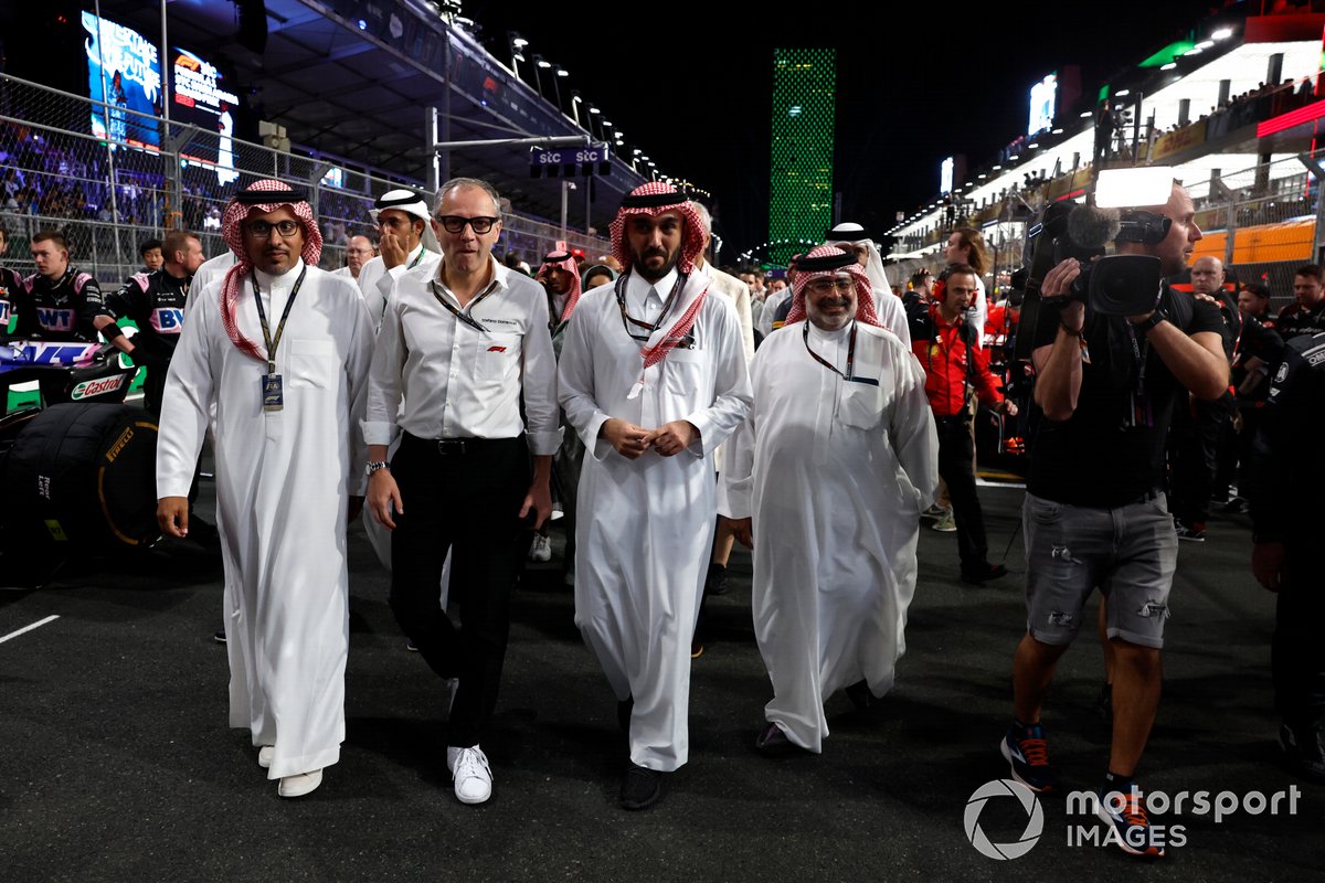 Stefano Domenicali, CEO, Formula 1, on the grid in Saudi Arabia
