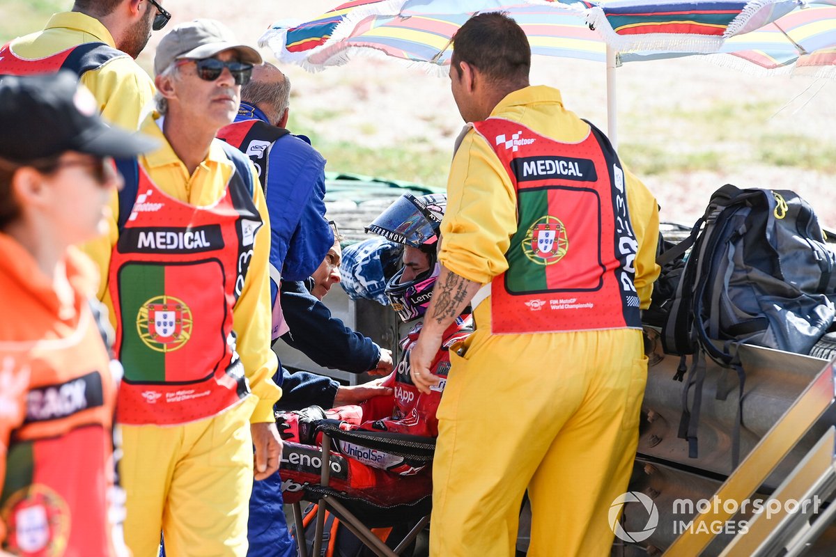 Bastianini was injured in sprint crash with Marini, which will put him out of the Argentinian GP too