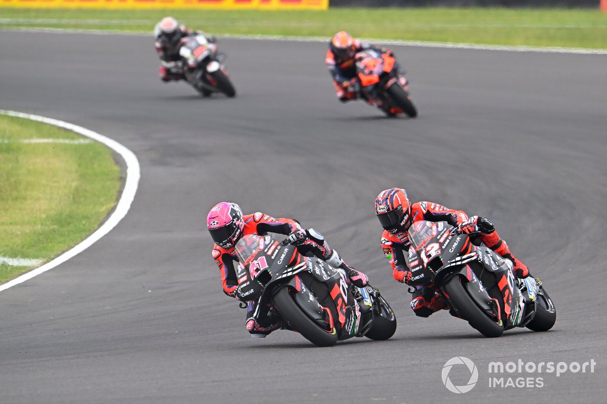 Both factory Aprilia riders had the pace in the dry but it deserted them in wet conditions