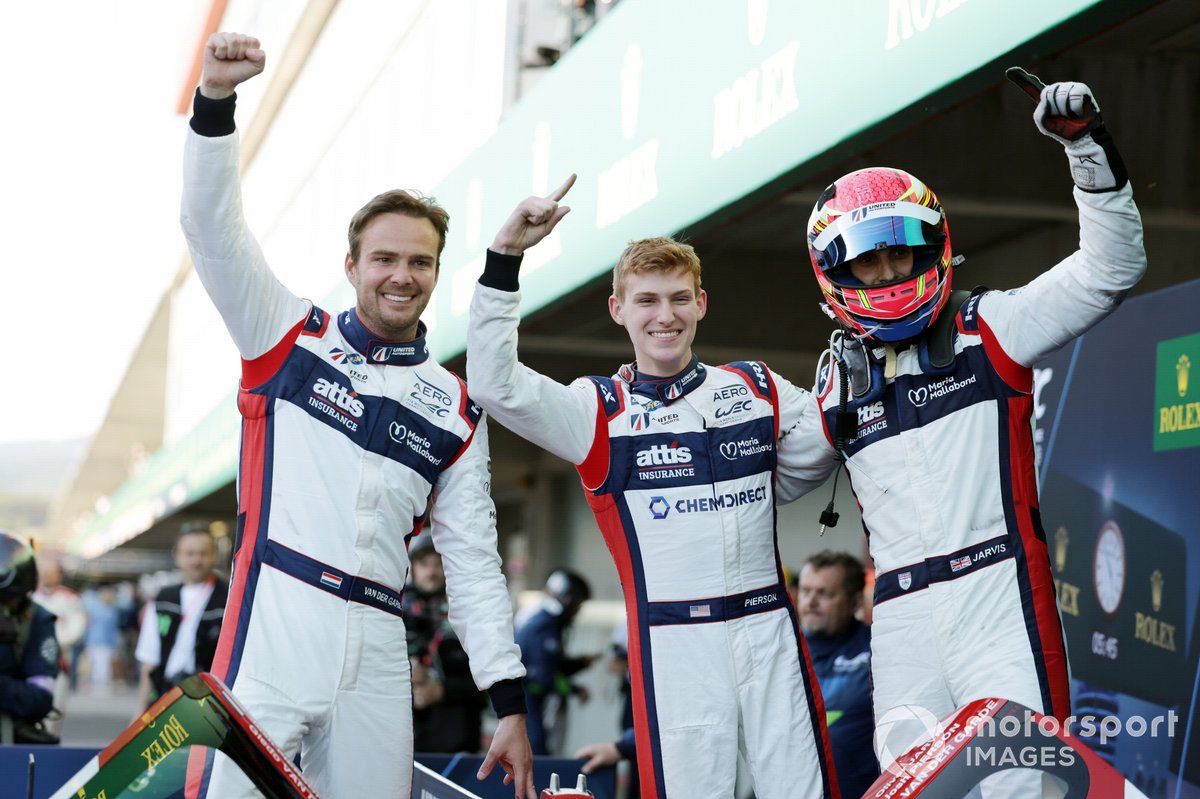 Van der Garde won on his first outing with United Autosports joining team regulars Pierson and Jarvis
