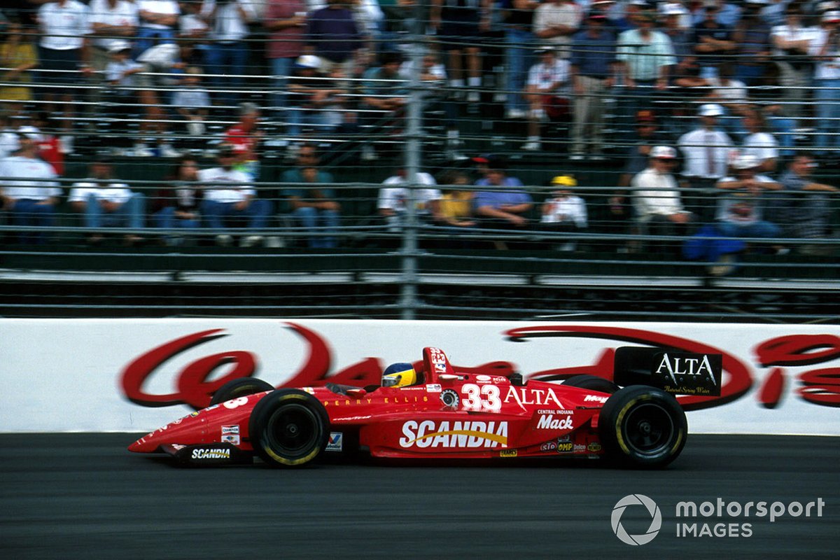 Scoring fourth on his Indy car debut at Walt Disney World in 1996, driving for Scandia/Simon Racing. 