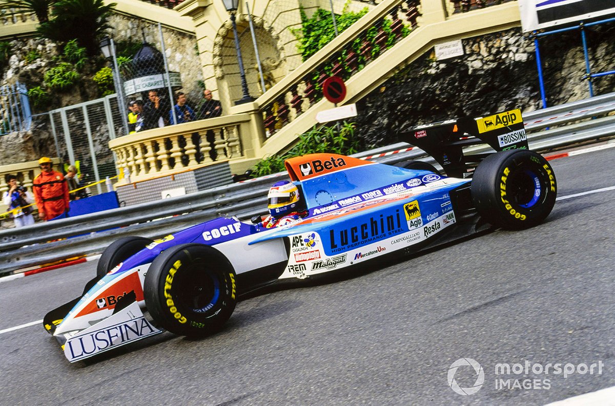 A little joy for Albo in a tragic season for Grand Prix racing - scoring sixth in Monaco for Minardi. 1994 would be his last year in F1.