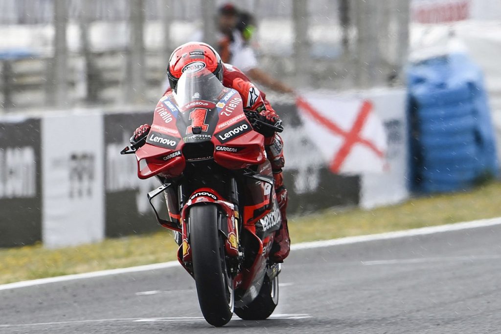 Bagnaia beats Binder in tense red-flagged race