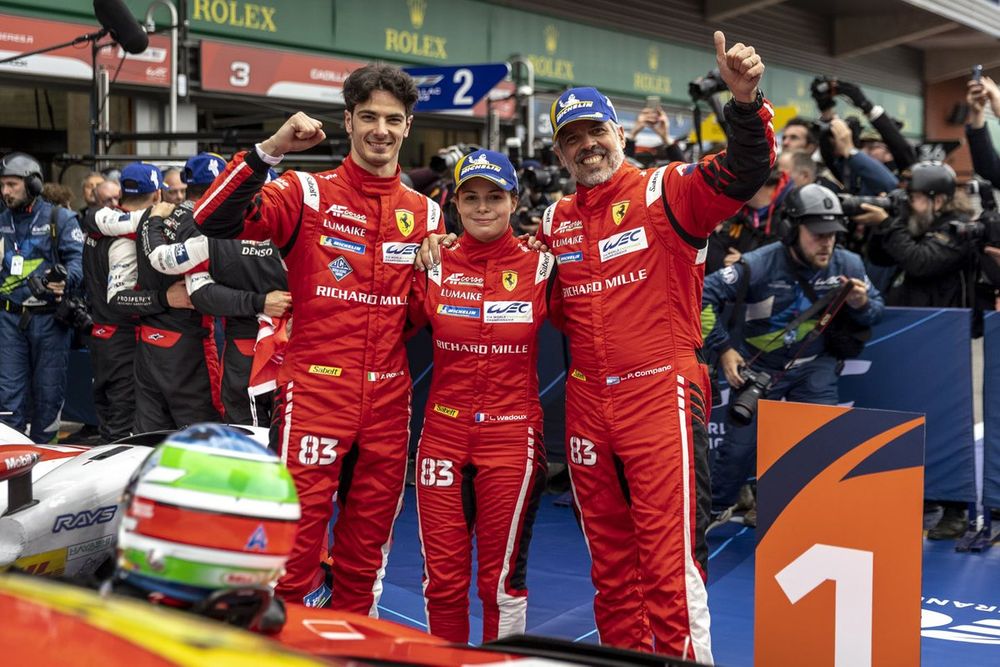 Wadoux became the WEC's first female class winner in GTE Am together with Rovera and Perez-Companc
