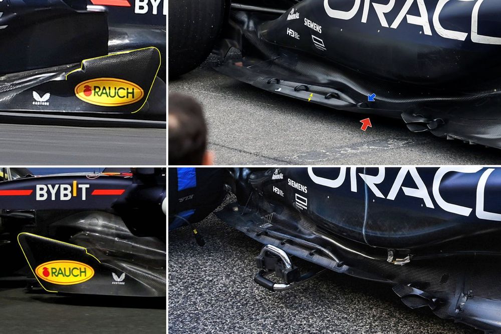 Red Bull RB19 Floor fence and floor edge comparison