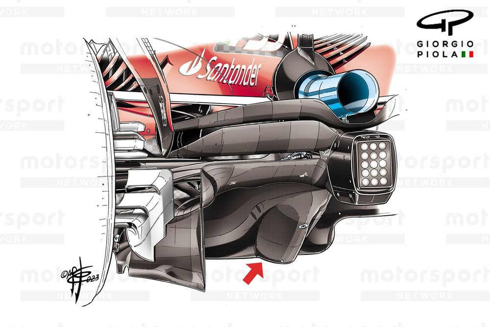 Ferrari SF-23 diffuser