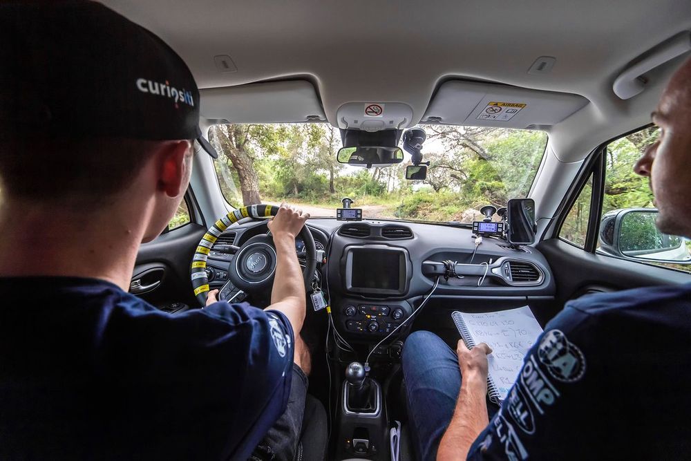 The aspiring rally drivers have to get to grips with pacenotes as part of their training