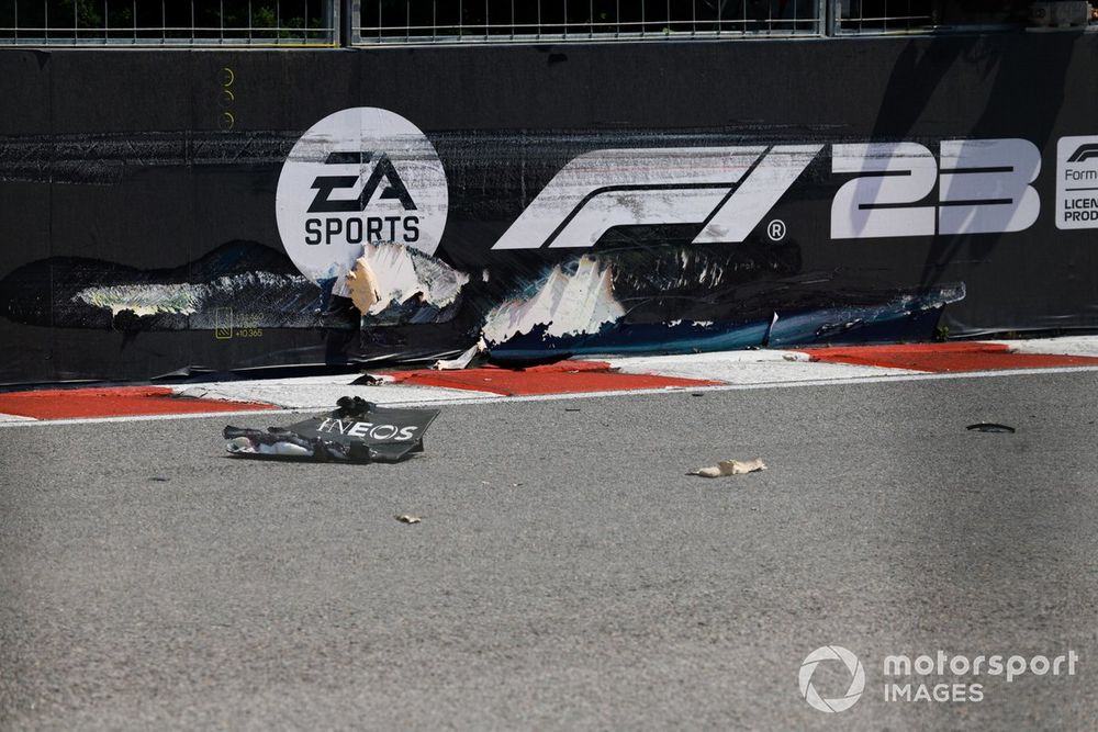 Russell found out just how hard the track can bite the unwary