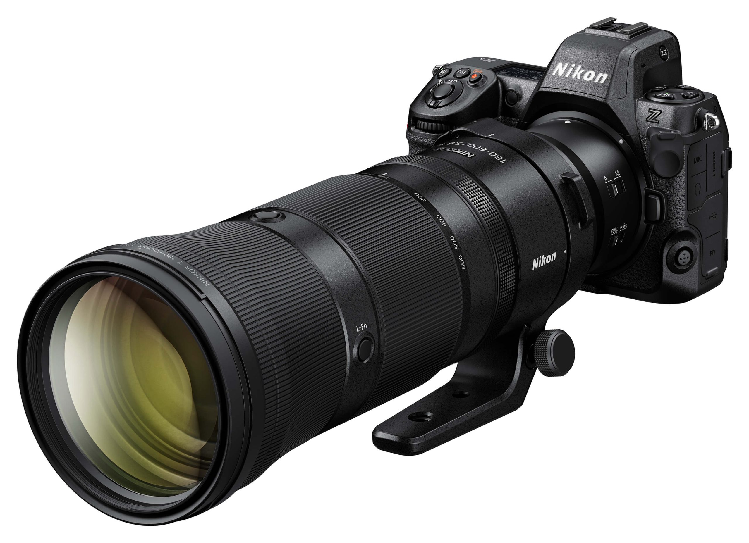 Nikon официально анонсирует Z 180-600mm F/5.6-6.3 VR и Z 70-180mm f/2.8 Z8 Z180 600 5 6 6 3 front34l.high в масштабе — Nikon официально анонсирует Z 180-600mm F/5.6-6.3 VR и Z 70-180mm f/2.8