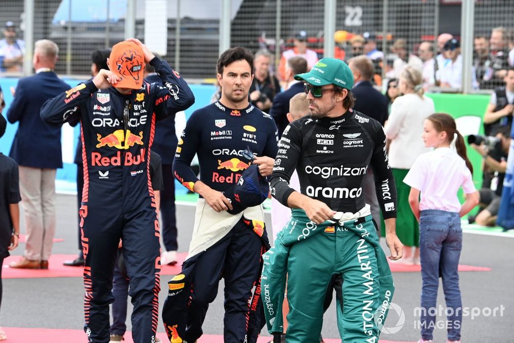 Max Verstappen, Red Bull Racing Sergio Perez, Red Bull Racing Fernando Alonso, Aston Martin F1 Team