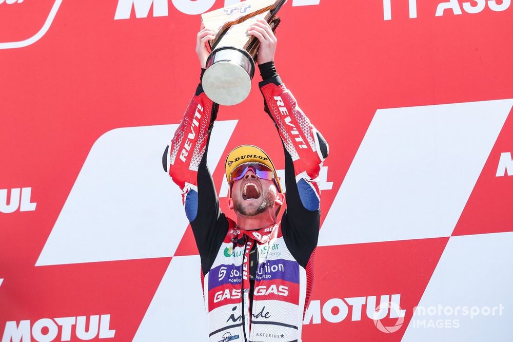 Jake Dixon, who became a Moto2 grand prix winner for the first time last month, is the new poster boy for the British MotoGP