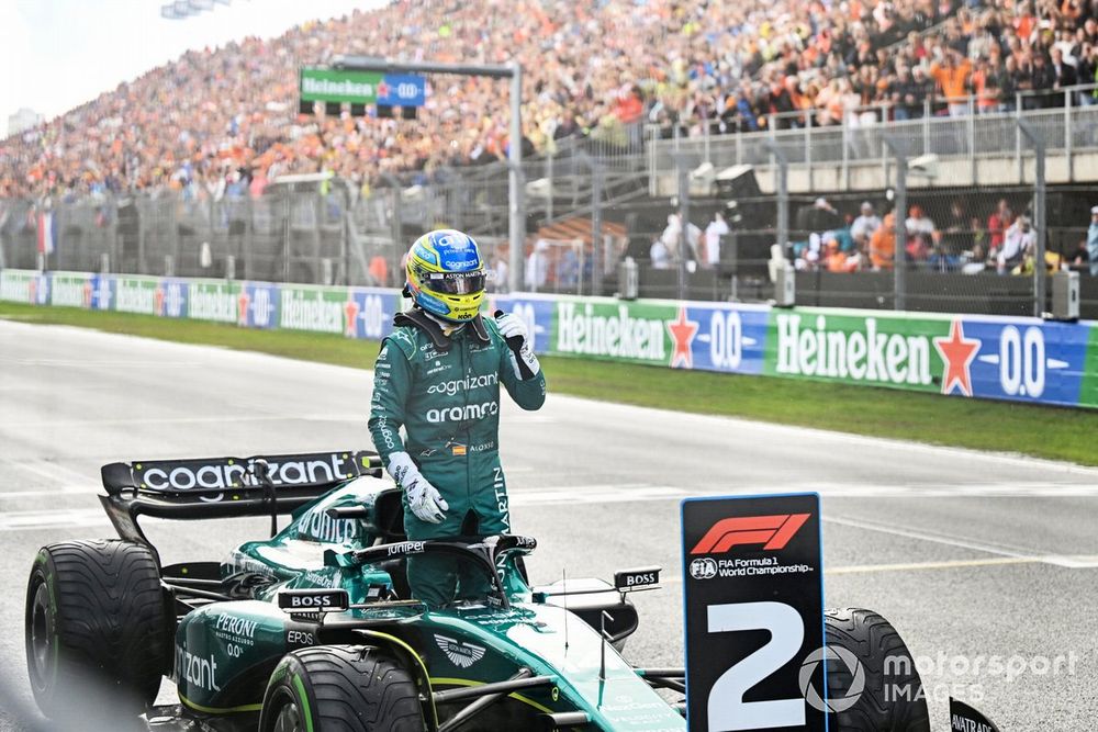 Alonso was back on the podium for the first time since the Canadian Grand Prix after a strong drive