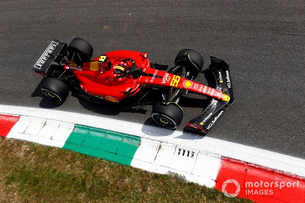 Sainz ended Friday on top of the timesheets at Monza