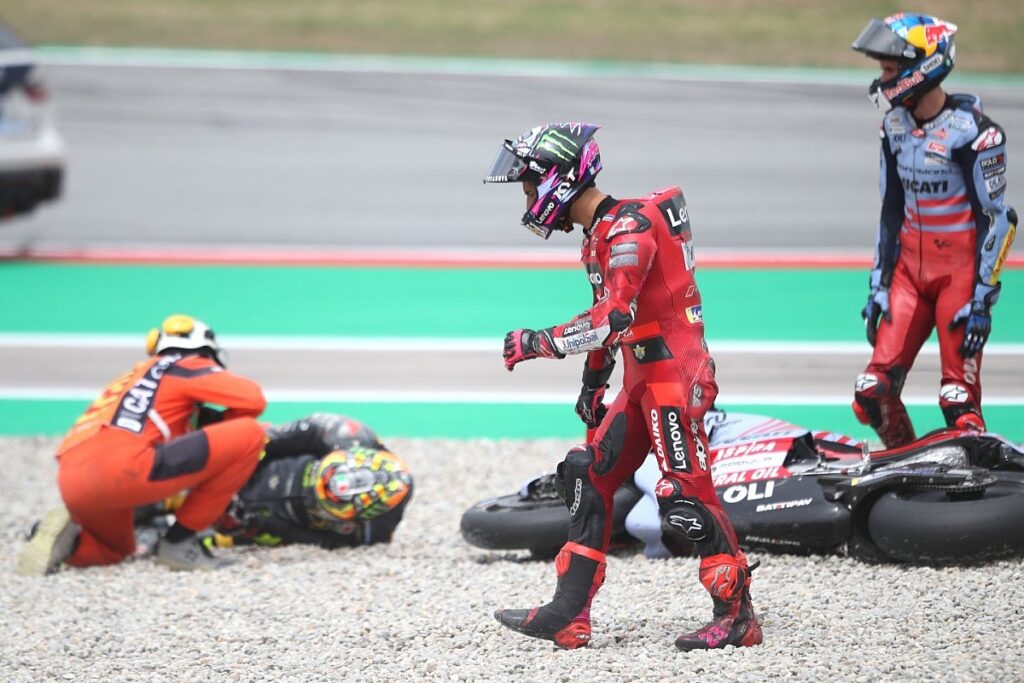 MotoGP riders split on what’s to blame for Barcelona Turn 1 pile-up MotoGP riders split on what’s to blame for Barcelona Turn 1 pile-up