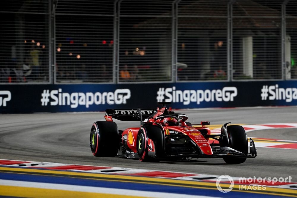 After bolting on the soft tyres, FP1 pacesetter Leclerc couldn't quite match Sainz in FP2 and the red team appear favourites