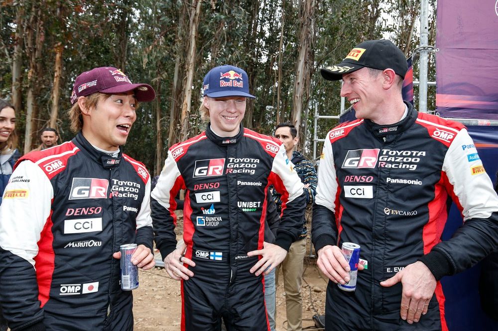 Takamoto Katsuta, Aaron Johnston, Toyota Gazoo Racing WRT NG Toyota GR Yaris Rally1, Kalle Rovanperä, Toyota Gazoo Racing WRT, Elfyn Evans, Toyota Gazoo Racing WRT