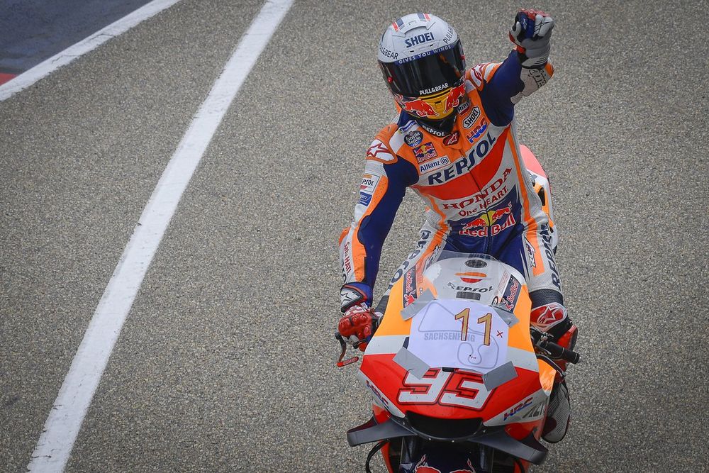 Marquez's first win since his injury was an emotional one