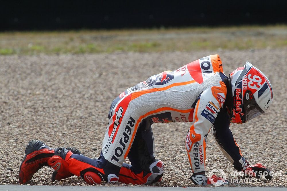 Marquez crashes five times in Germany, at a track he has won at every year in MotoGP