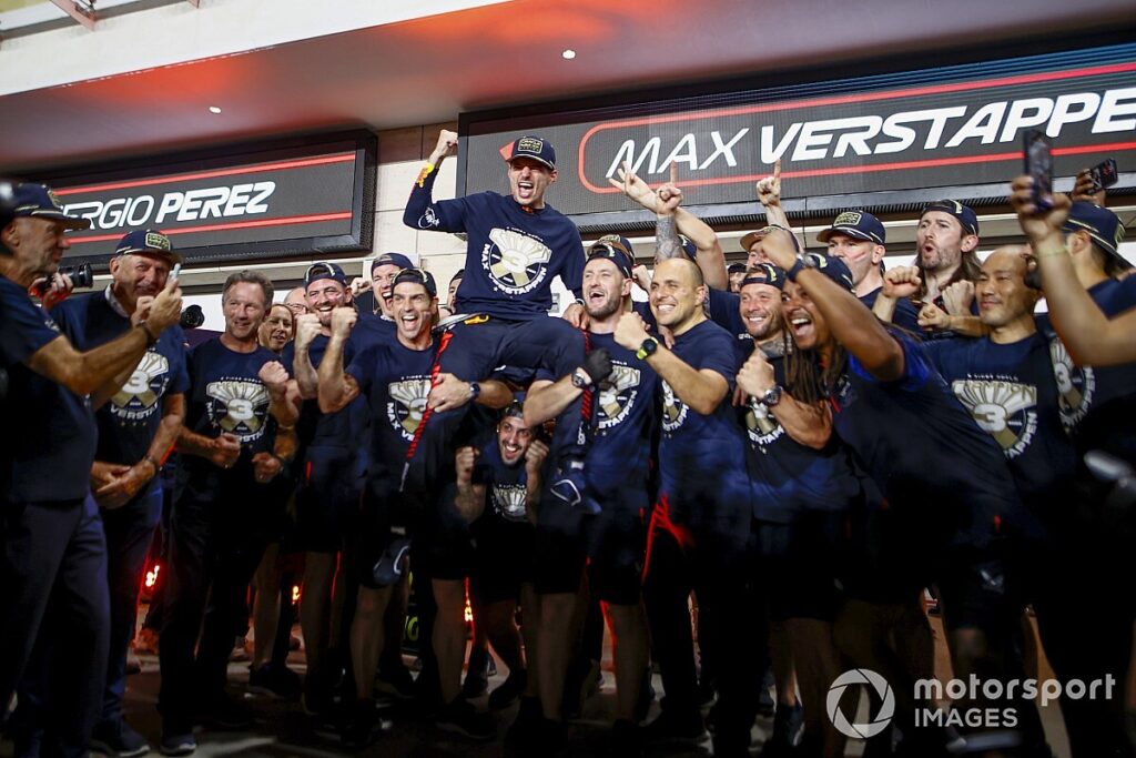 Red Bull relocated F1 title celebrations to avoid sticky Qatar pitbox