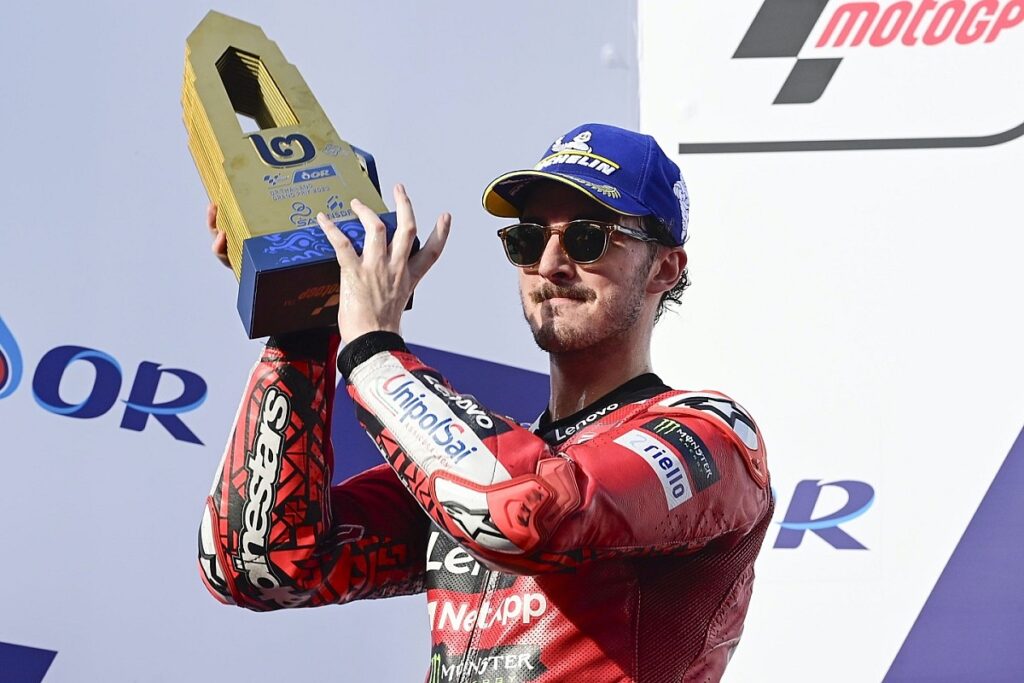 Bagnaia angry at Thailand sprint points loss after latest MotoGP podium