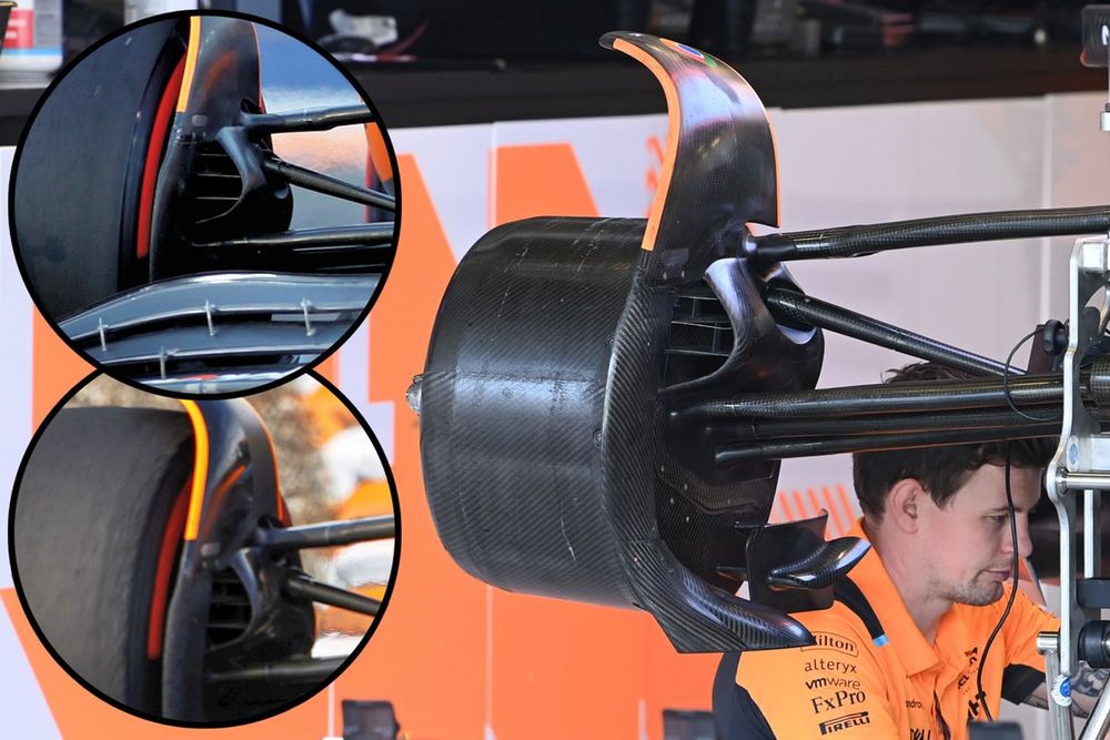 McLaren MCL60 front brake duct comparison
