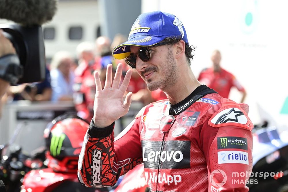 Bagnaia fractionally extended his points lead but waves goodbye to his tyre