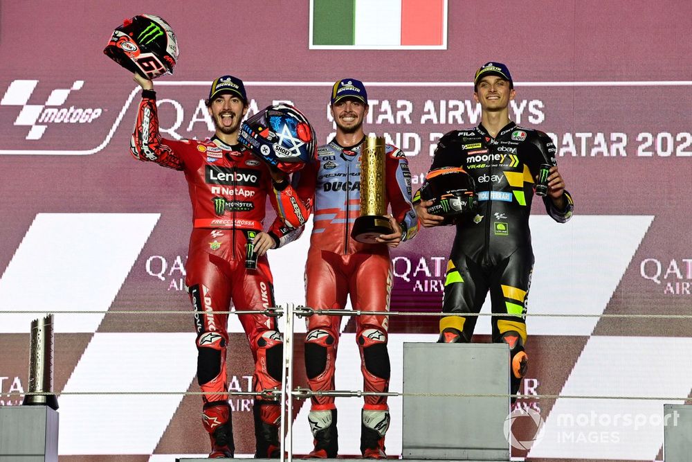 A dramatic penultimate MotoGP in Qatar saw Francesco Bagnaia hold the championship advantage