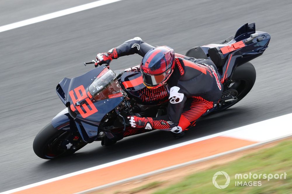 Marquez kept things clean in his first day with Gresini and was close to the top of the Ducati pile