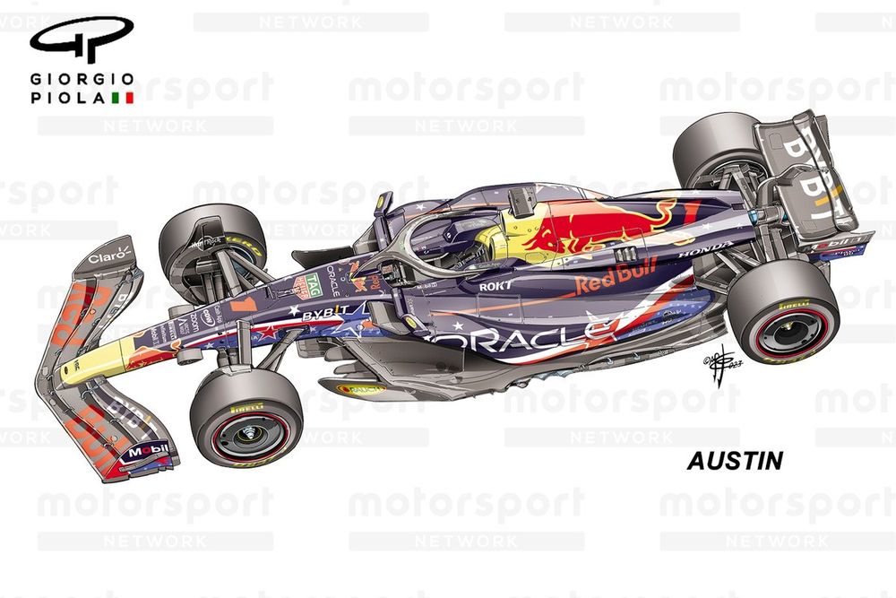 Red Bull Racing RB19 full view, United States GP