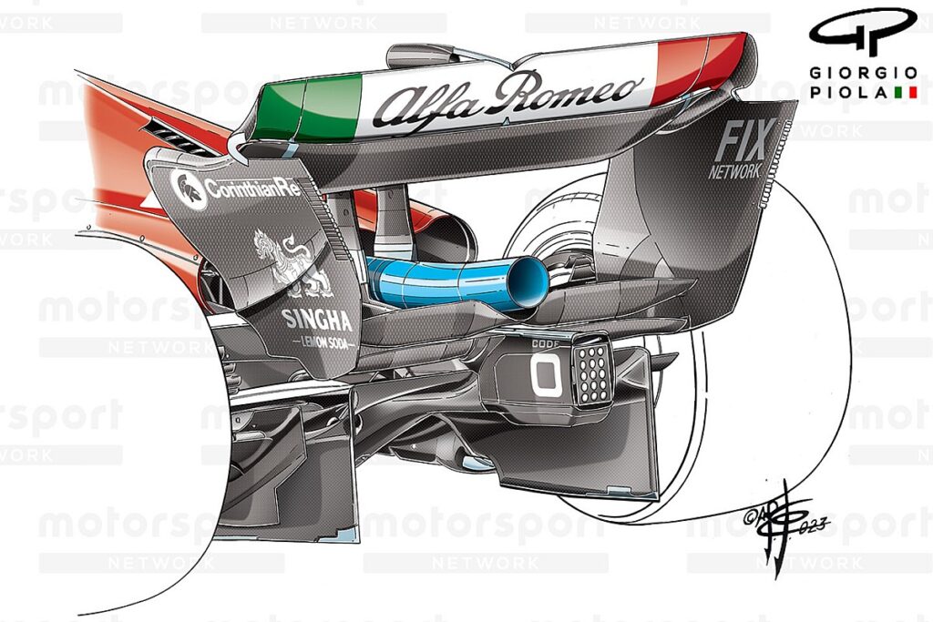 Alfa Romeo joins F1 trend for rear wing endplate tweak Alfa Romeo joins F1 trend for rear wing endplate tweak