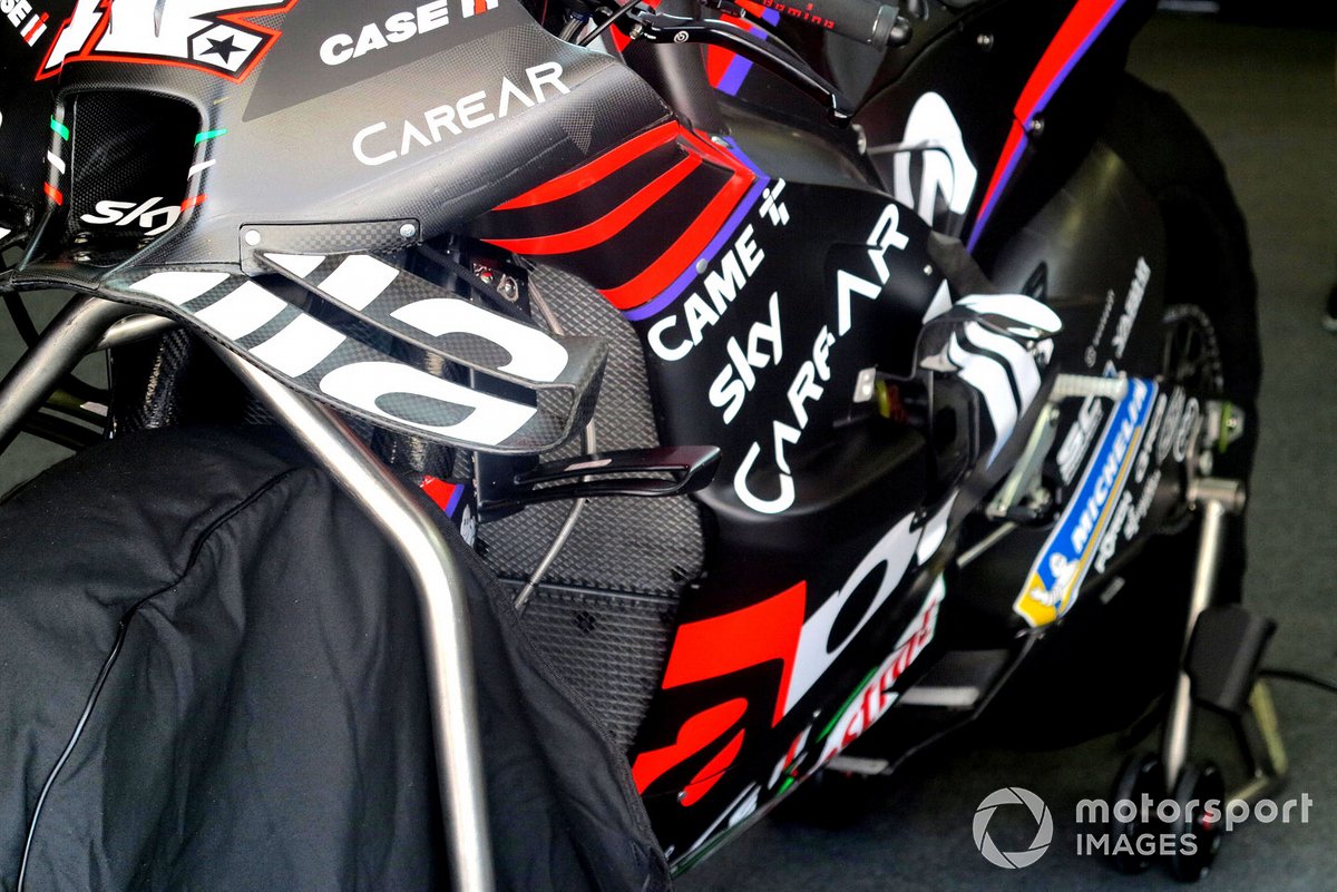 Aprilia Racing Team fork mounted wings