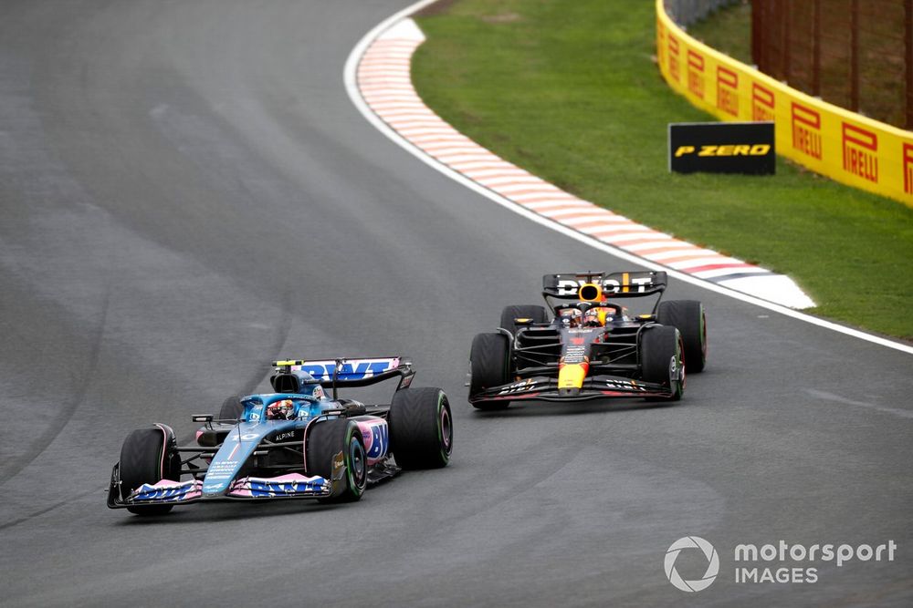 Pierre Gasly, Alpine A523, Max Verstappen, Red Bull Racing RB19