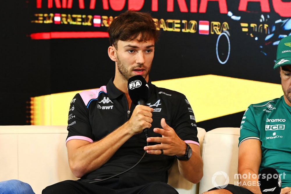 Pierre Gasly, Alpine F1 Team, in the drivers press conference