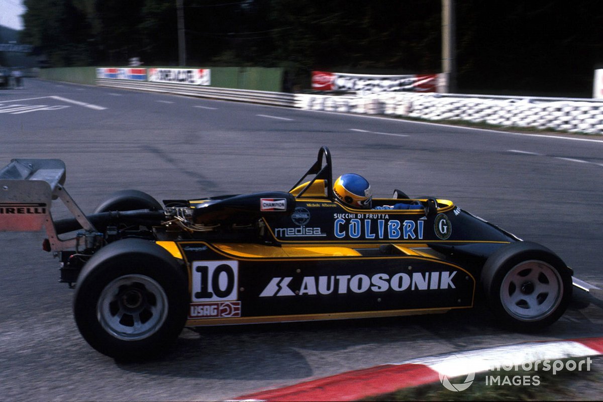 The Minardi-BMW was a long way from being the hottest F2 property in ’81, but Alboreto took pole at Pau and won at Misano. 