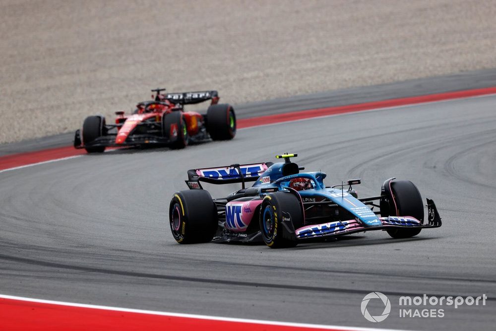 Pierre Gasly, Alpine A523, Charles Leclerc, Ferrari SF-23