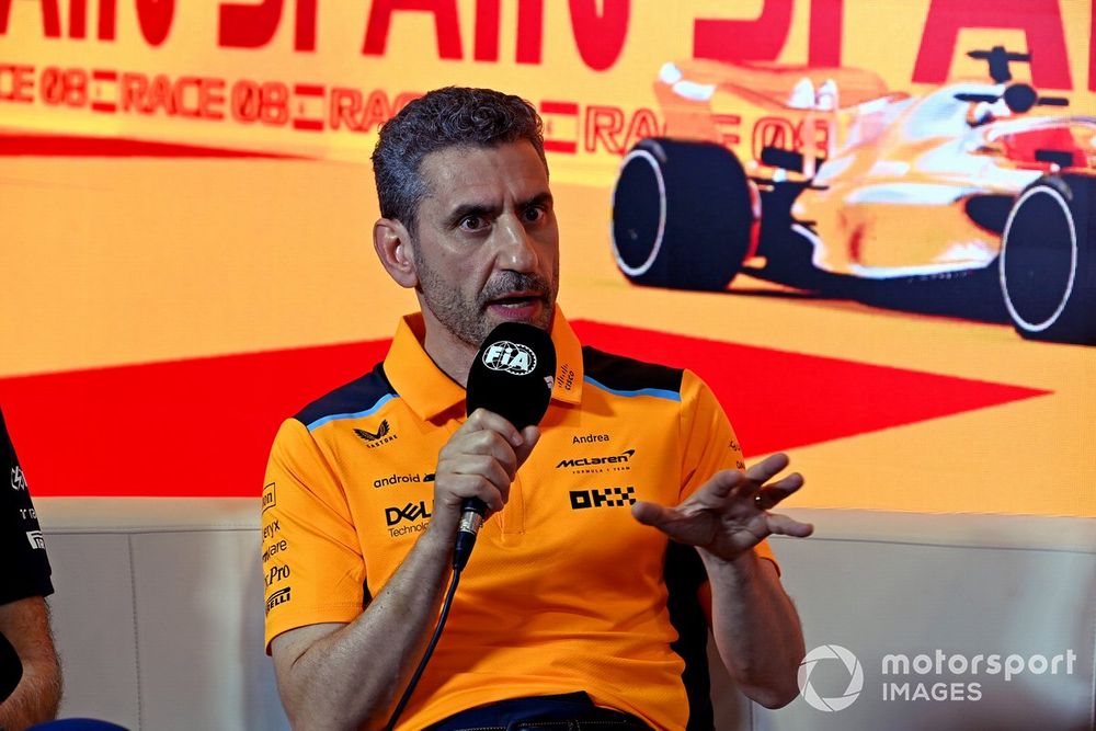 Andrea Stella, Team Principal, McLaren, in the team principals Press Conference