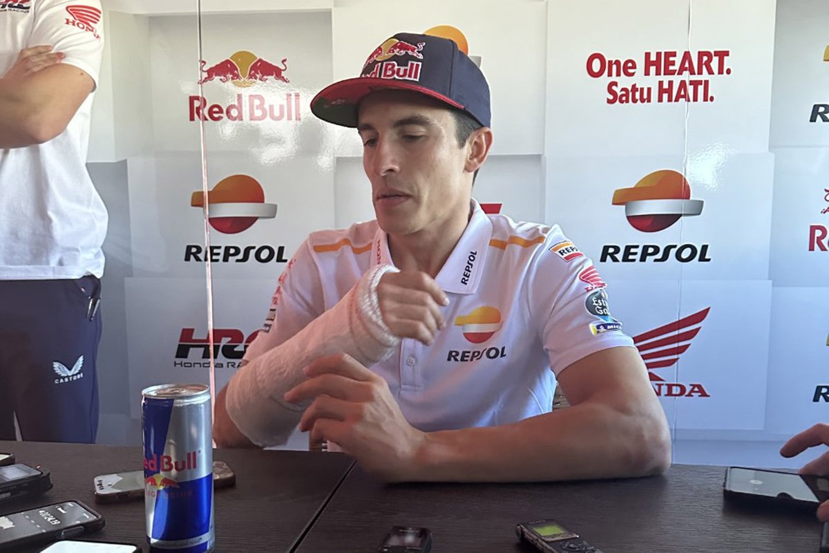 Marc Marquez, Respol Honda with a bandage