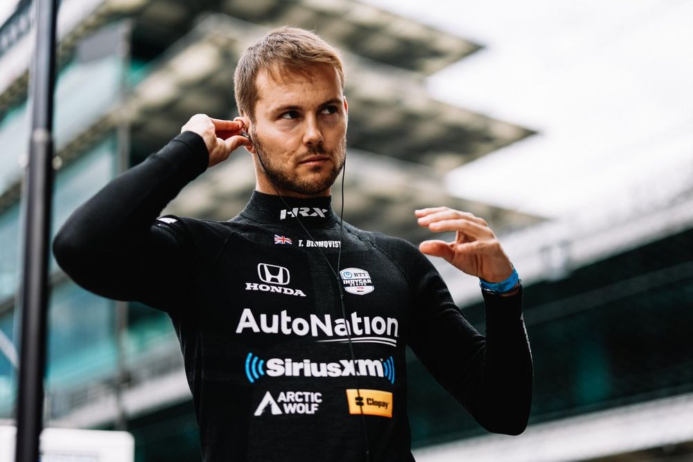 Tom Blomqvist during the rookie orientation program