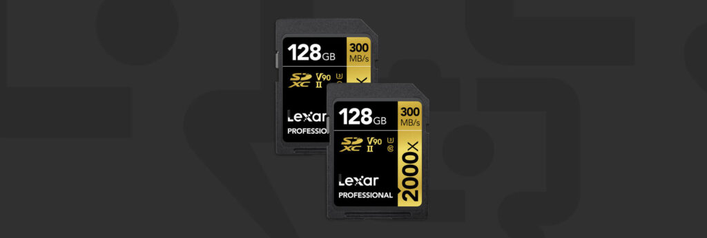 Lexar 128GB Professional 2000x UHS-II SDXC Memory Card (2-Pack) 9 (Reg 9)