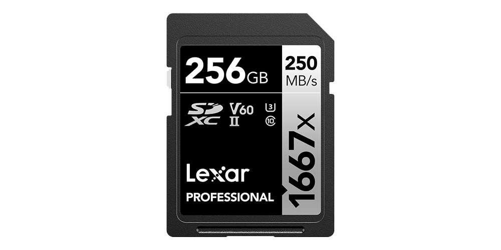 Lexar 256 ГБ Professional 1667x UHS-II SDXC, 2 упаковки, 99 долл. США (рег. 175 долл. США)