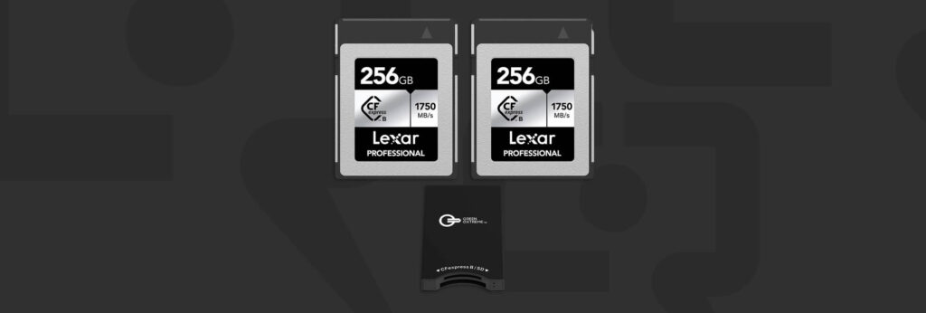 Lexar Silver Professional 256GB CFexpress Type-B 2-Pack & Reader 8 (Reg 9) Lexar Silver Professional 256GB CFexpress Type-B 2-Pack & Reader 8 (Reg 9)