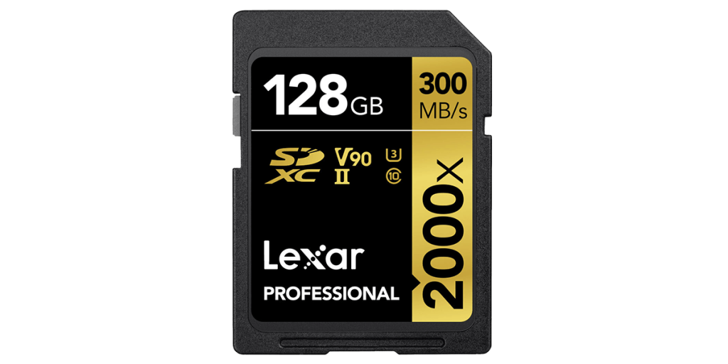 Lexar 128 ГБ Professional 2000x UHS-II SDXC 99 долларов США (рег. 169 долларов США)
