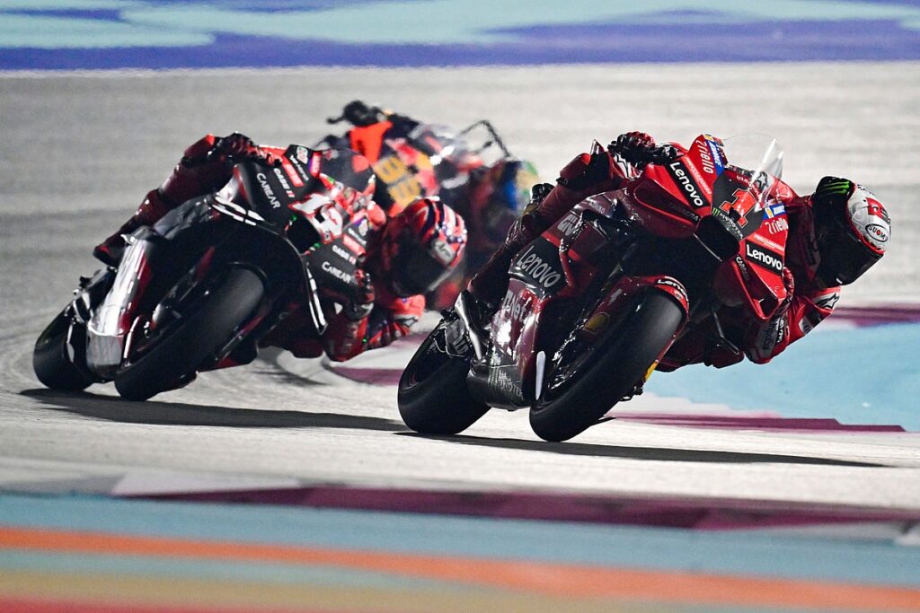 Bagnaia “angry” after points gap to Martin narrows in Qatar MotoGP sprint
