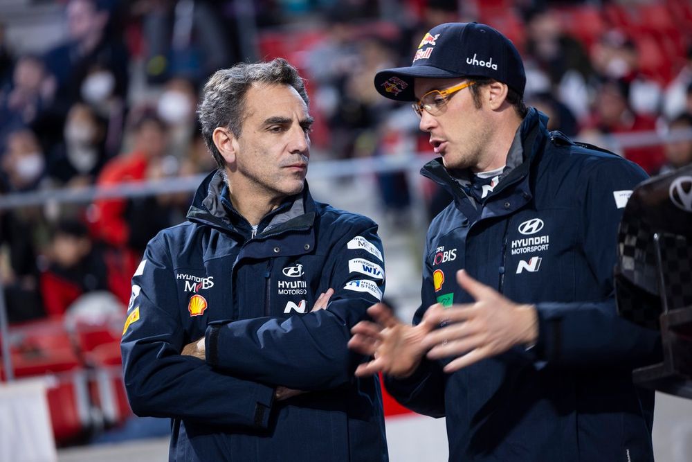 Cyril Abiteboul, Team principal Hyundai World Rally Team, Thierry Neuville, Hyundai World Rally Team
