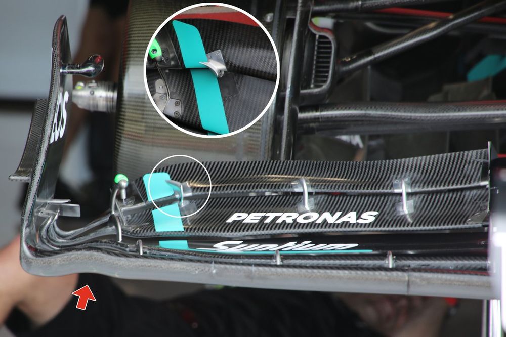 Mercedes W14 front wing